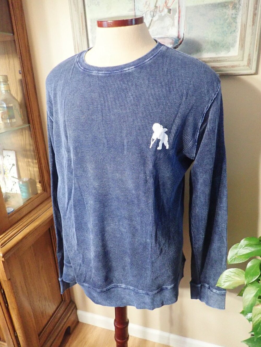 PRPS Good & Company Sweater Men's Size 2XL Long Sleeve Blue Waffle Thermal - NEW